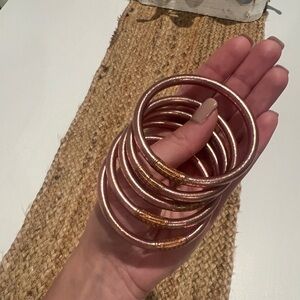 BuhdaGirl set of 5 bangles, Blush Color.